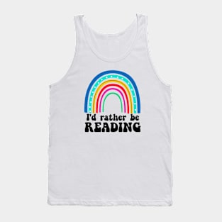 Rainbow Rather Be Reading Tank Top